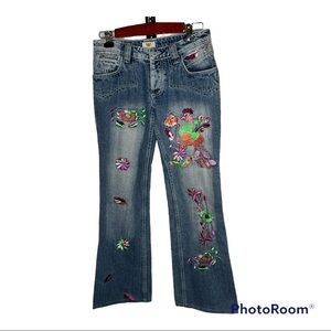 Antik Denim Embroidered Jeans